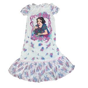Snow White Disney rare 90s vintage Nightgown Floral Ruffle Hem cottage core 10